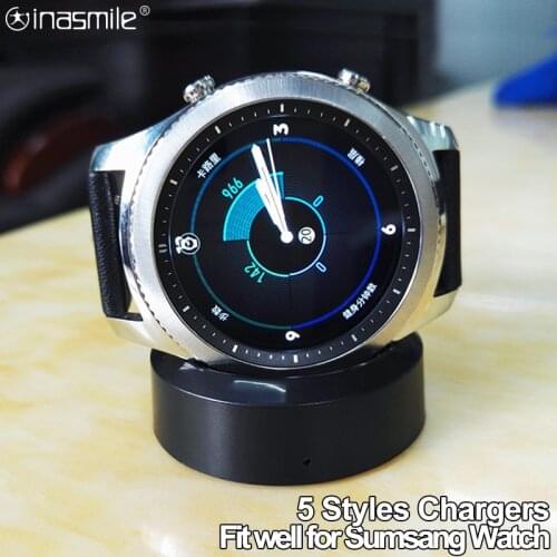 Wireless fast watch Charger Dock Base for Samsung Galaxy Watch 3 Gear Sport S2 S3 Fit E Smart Watch Accessories for Active 2