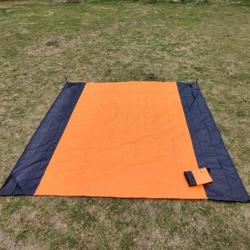 Waterproof Beach Mat Outdoor Picnic Mat Camping Walking Picnicking Blanket Moisture Proof Polyester Carpet Set With Storage Bag