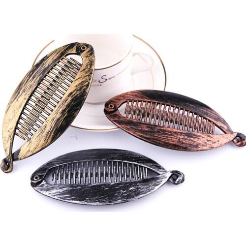 1PCS Fish Shape Pearl Rhinestone Hair Claw Clips Hair Jewelry Banana Barrettes Hairpins Hair Accessories for Women Clips