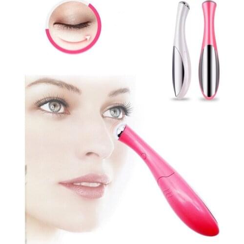 1PC Mini Portable Electric Eye Massage Pen Device Dark Circle Facials Vibration Thin Face Magic Stick Anti Bag Pouch Wrinkle
