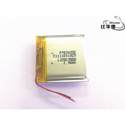 10pcs/lot 3.7V 800mAh 783435 803535 Lithium Polymer Li-Po li ion Rechargeable Battery cells For Mp3 MP4 MP5 GPS