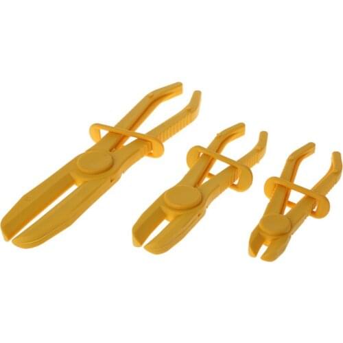 3Pcs Flexible Hose Clamp Kit Line Pipe Pinch Off Plier Brake Fuel Water Line