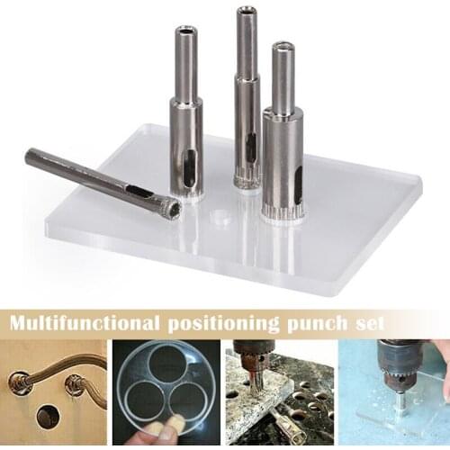 4pcs/set Diamond Tools Ceramic Glass Hole Drill Bits Set Marble Flower Pots Hole Drilling Bit Set Electric Tools Tool