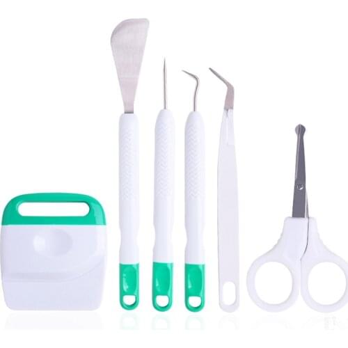 Basic Craft Vinyl Weeding Tools Set DIY Sewing Stitching Punch Carving Tool Kit Silhouettes Cameos Lettering Handmade Tool
