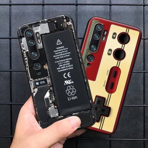For xiaomi mi Note 10 Case Note10 TPU Soft silicone retro camera Gamepad phone Cover xiao mi Note 10 Casing Note10 back cover