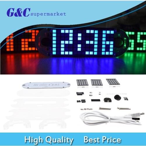DIY DS3231 Touch Key Precision High-Brightness Digital LED Dot Matrix Display