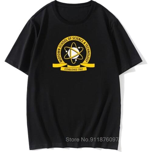 Design Logo T Shirt Midtown School Of Science And Technology University Tshirt For Men he Big Bang Machine Graphic Tops Tees