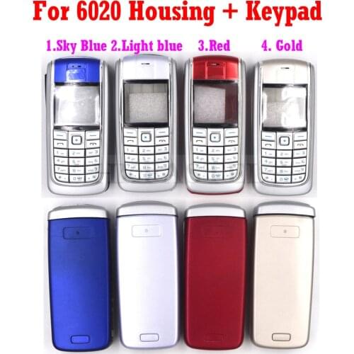 HKFASTEL New Housing keyboard For Nokia 6021 Front LCD Display Frame Cover Back battery Case English / Russian Keypad