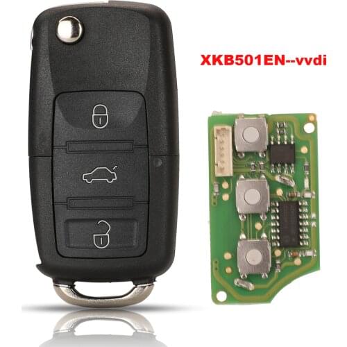 Jingyuqin VVDI Wired Remote Car Key Control For Xhorse VVDI/VVDI 2 Part Number XKB501EN 3 Buttons Fob