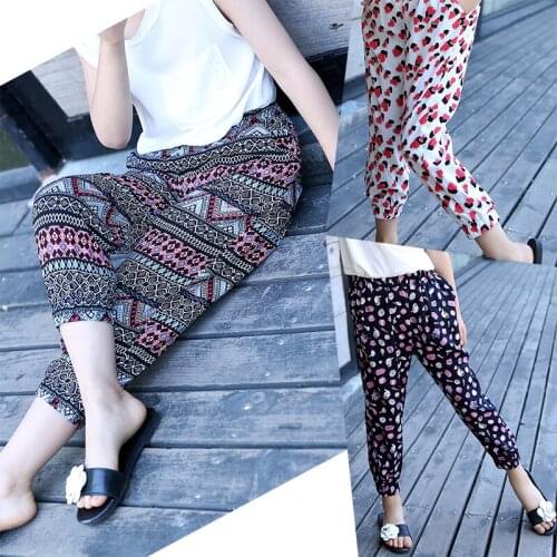 Girls Summer Anti-mosquito pant 2020 New Summer Children Pants Baby girls floral printed Pant Lantern Ankle length pants