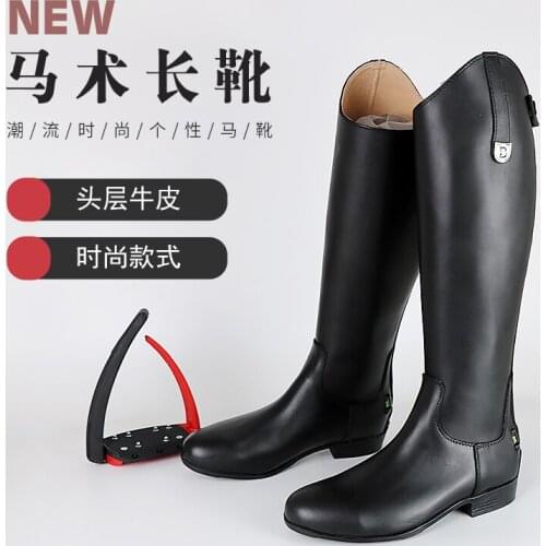 Fashion Classic Style First Layer Cowhide Horse Riding Boots Obstacle Riding Boots For Men And Women Adult