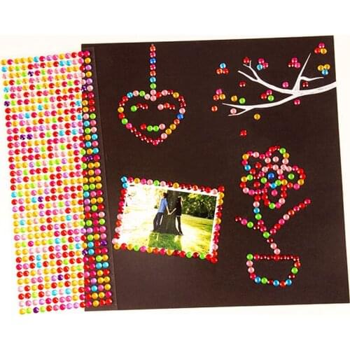 New DIY Photo Album Dedicated Crystal Drill Stickers Acrylic Crystal Drill 6mm Variety Color Crystal Decoration PA35