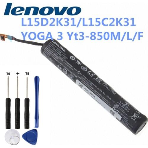 New Original LENOVO YOGA 3 Yt3-850F YT3-850 YT3-850M YT3-850L 6200mAh L15D2K31 Laptop Battery +Tracking Number