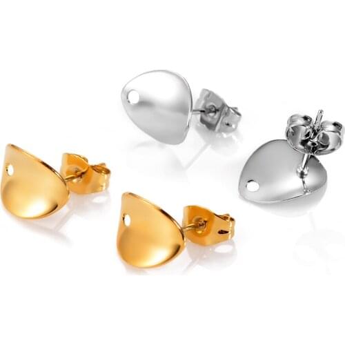 10pcs/lot Stainless Steel Gold Water Drop Base Earrings Pendant Connector for DIY Earrings Jewelry Making Supplies Accessories