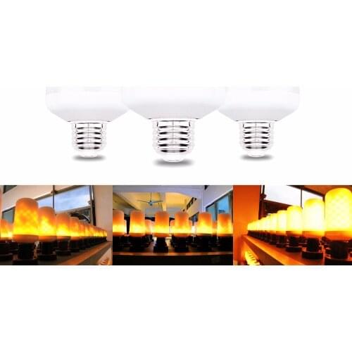 LED Flame Lamp E27 Fire Effect Light Bulb G4 15W 9W 3W LED Corn Bulbs 110V 220V 3 Mode+Gravity Sensor Flickering Holiday Lamps