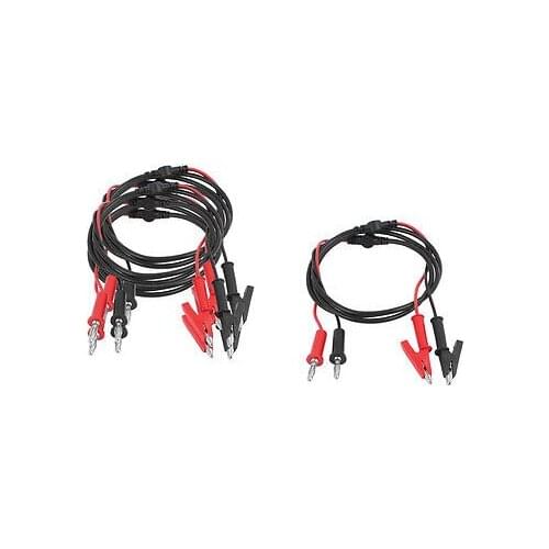 4mm Banana to Alligator Clip Test Probe Cable 1.3m Long 5 Pcs