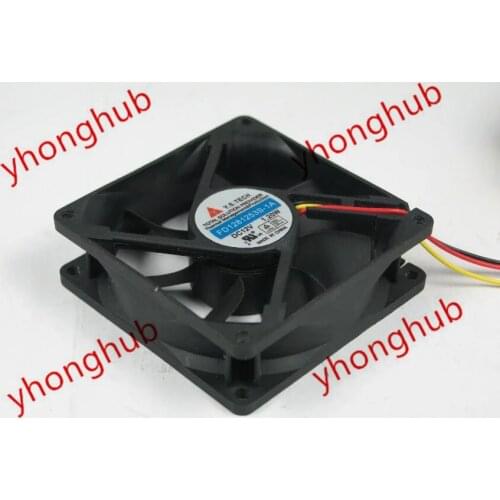 Y.S.TECH FD1281253S-1A DC 12V 1.2W 3-Wire 80x80x25mm Server Cooling Fan