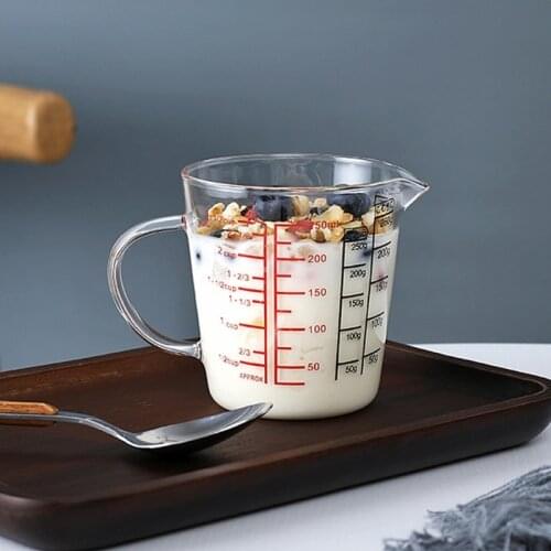 High Quality Coffee Cups With Scale Handmade Healthy Drink Mug Tea Cup Temperature Resistant Glass Measuring Cup