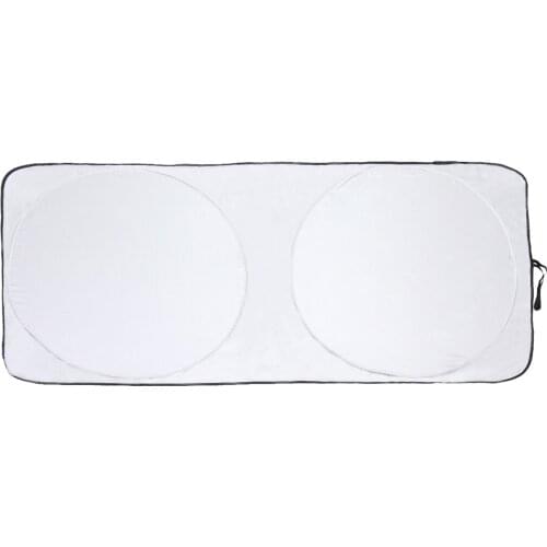 X AUTOHAUX 148x69cm Front Folding Reflective Car Windshield Sun Shade Visor Shield Cover Full Car Window Screen Sunshades cover