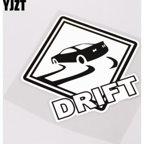 YJZT 12.3CM*12.3CM Drift Car JDM Humour Car Sticker For PVC Car-styling Graphical 13-0263