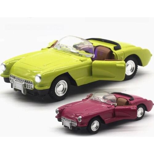 1:32 Alloy Pull Back Car Models High Simulation Music&Light Convertible Classic Car Metal Diecasts Toy Vehicle Open Doos NTY0113