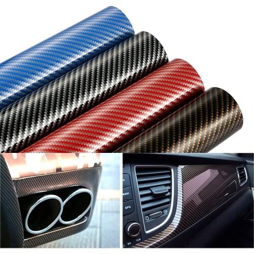 10/30*100cm 2D High Glossy Carbon Fiber Vinyl Wrap Film Automobiles Car Motorcycle DIY Decorative Sticker Wrapping Covering Film