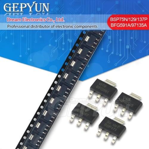 10PCS BFG591 SOT223 BFG591A SOT-223 SMD BFG135A BFG135 BFG97 BSP78 BSP452 BSP129 BSP75N BSP75 BSP171P BSP171