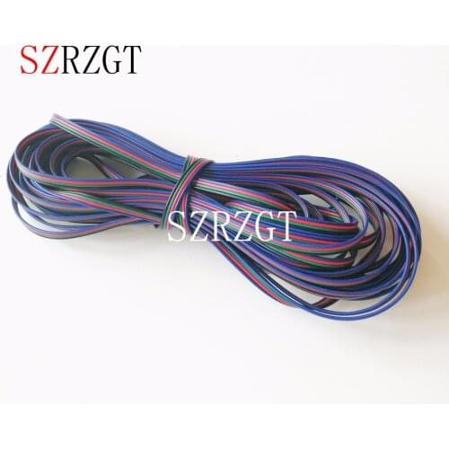 2m 5m 10M 20m 50m 4 Pin Extension RGB+Black Wire Connector Cable For DC5V Ws2801 Ws2812b DC12V 3528 5050 RGB LED Strip light