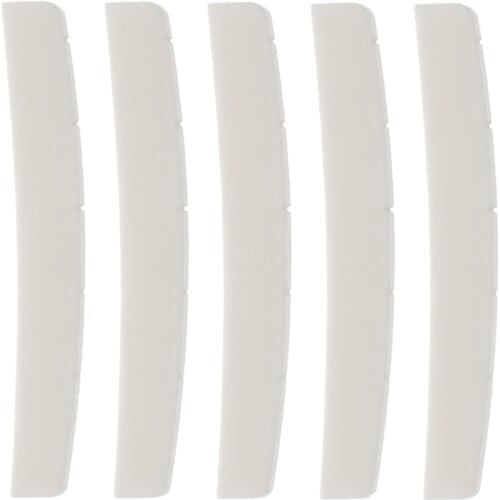 5Pcs Replacement Bone Bridge Saddle Nuts for Fender Stratocaster Telecaster Guitars Parts Pre-cut and Slotted