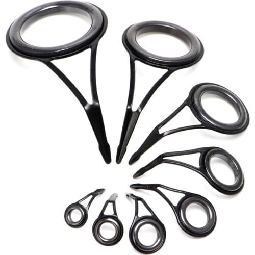 8pcs 8 Size Fishing Rod Guide Tip Top Ring Circle Pole Repair Kit Set Fishing L15