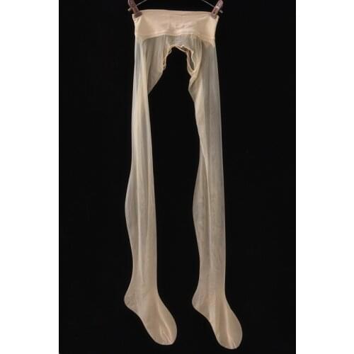 Seamless Pantyhose Oil Shiny Transparent Tights Women Sexy Stockings Crotchless Medias Mujer Open Crotch Thin Glossy Pantyhose