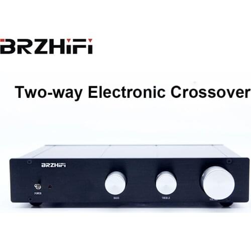 BRZHIFI AUDIO Linkwitz-Riley Electronic Divider Two Frequency Division Preamplifier Custom Crossover Point Black Power Amplifier