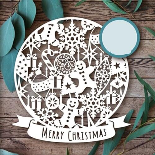 Julyarts Christmas Crystal Ball Cutting Dies Scrapbooking Material Dies for DIY Scrapbooking album Decorative Embossing Craft