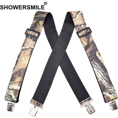 Camouflage Suspenders For Men Plus Size Wide Braces Adult Mens Heavy Duty Suspenders Male Outdoor Suspender 125cm*5cm
