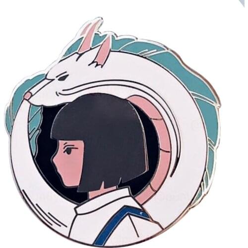Classic Haku enamel pin perfect for all Studio Ghibli collectors