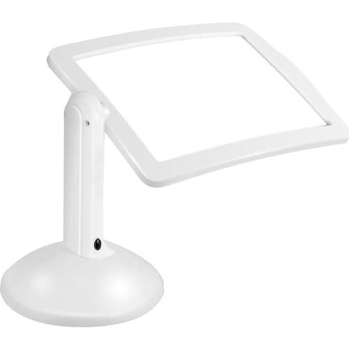 360-Degree Rotation Handsfree 3X Magnifier 2 LED Magnifying Tool Desk Table Light Night Reading Lamp With Non-slip Pads