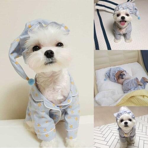 Sweet Pet Dog Jumpsuits Clothing for Dogs with star hat Pajamas cotton Pet Dog Clothes for Dogs Coat Jacket Chihuahua Yorkshire