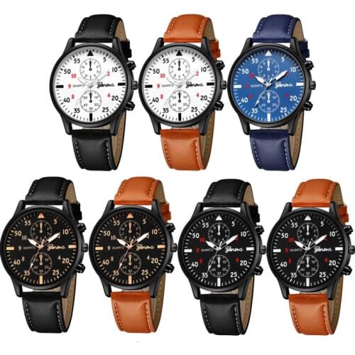 Minimalist Men Fashion Retro Design Leather Band Military Analog Alloy Quartz Wrist Watch orologio uomo xfcs saat clock