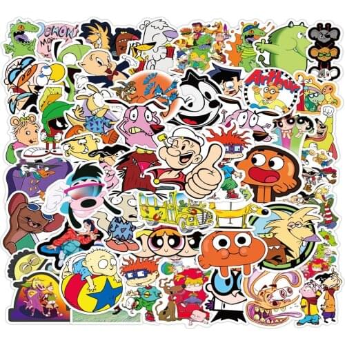 10/30/50PCS Mixed Classic Cartoon Anime Stickers Graffiti Skateboard Fridge Laptop DIY Waterproof Sticker for Kid Gift