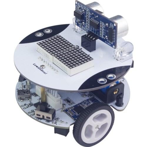 2in1 Arduino Scratch Qbot programming smart robot car kit, arduino learning kit with ultrasonic ray tracing sensor