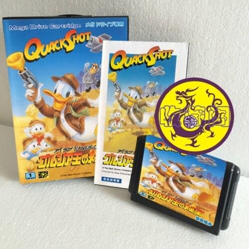 Quack Shot 16 bit SEGA MD Game Card Boxed With Manual For Sega Mega Drive For Genesis