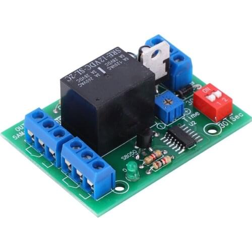 New High Quality DC 12V Delay Relay Delay Delay Turn Off Switch Module DPDT 2 Channel Output