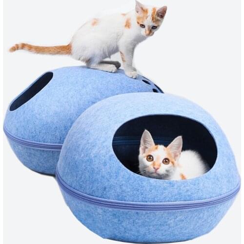 Removable Pet Cat House Home for Cats Semi-closed Cat Bed Kedi Evi Katten Cama Para Gatos Productos Para Mascotas Cats Supplies