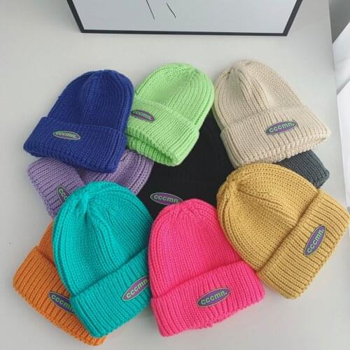 Beanies Hat Winter For Women Wool cap Skull cap Knitted Hat Sailor Cuff Brimless RetroEar protection toe Navy Style Hat