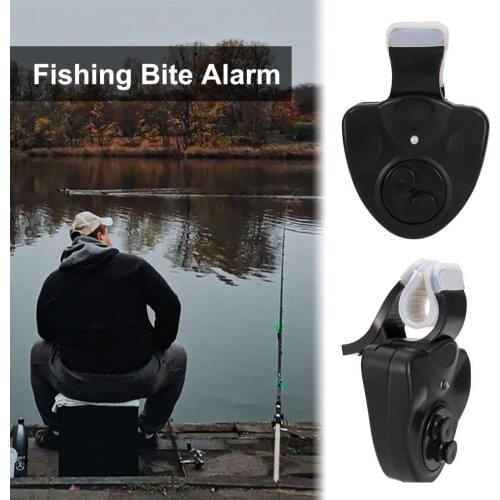 Fishing bite alarm smart LED light ABS bite alarm bell clipped on the fishing rod for night fishing bite hook alarm