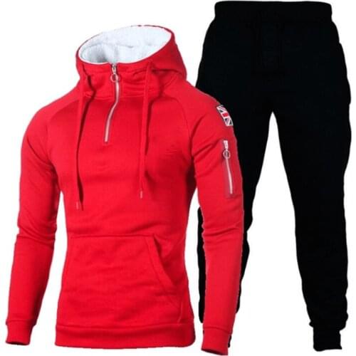 Tracksuit Men Set Fashion 2020 Casual Jogger Sportswear Suit Spring Autumn Two Pieces Hoodies Pants Set Male Trainingspak Man