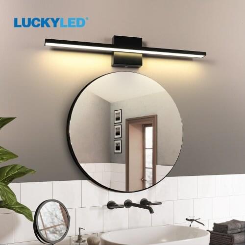 LUCKYLED Led Wall Lamp Fixture 60CM Modern Black Picture Light AC85-265V Indoor for Bathroom Bedroom Living room Wall Lighting