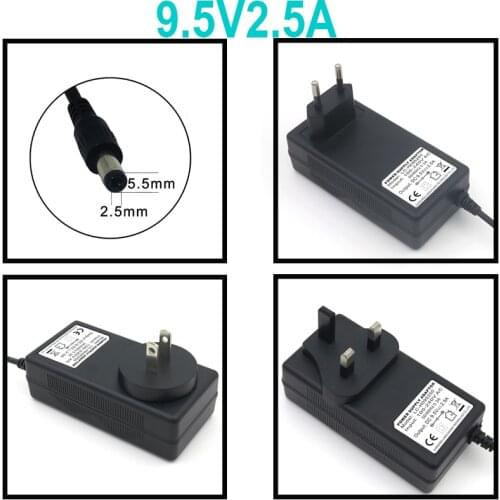 VORED 1PCS 9.5V2.5A Charger Converter Power Supply Adapter US/EU/AU Plug AC 5.5x2.5mm 1.5m Cable for DVD/EVD Free shipping