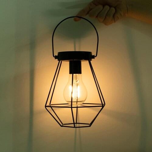 Yard Hanging Lamp Garden Iron Art Light Simplicity Solar Lantern Garden Decoration Outdoor Lighting For Patio Courtyard Balcony