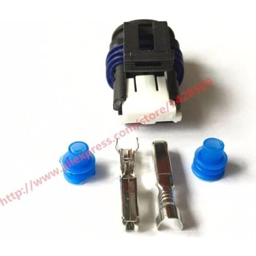 20 Sets Female Plug 2 Pin Waterproof Connector Cable White Color Electrical Clip Connector
